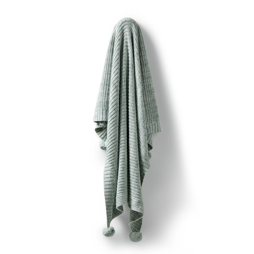 Wilson & Frenchy - Moss Speckle Organic Knitted Blanket