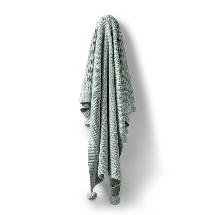 Wilson & Frenchy - Moss Speckle Organic Knitted Blanket