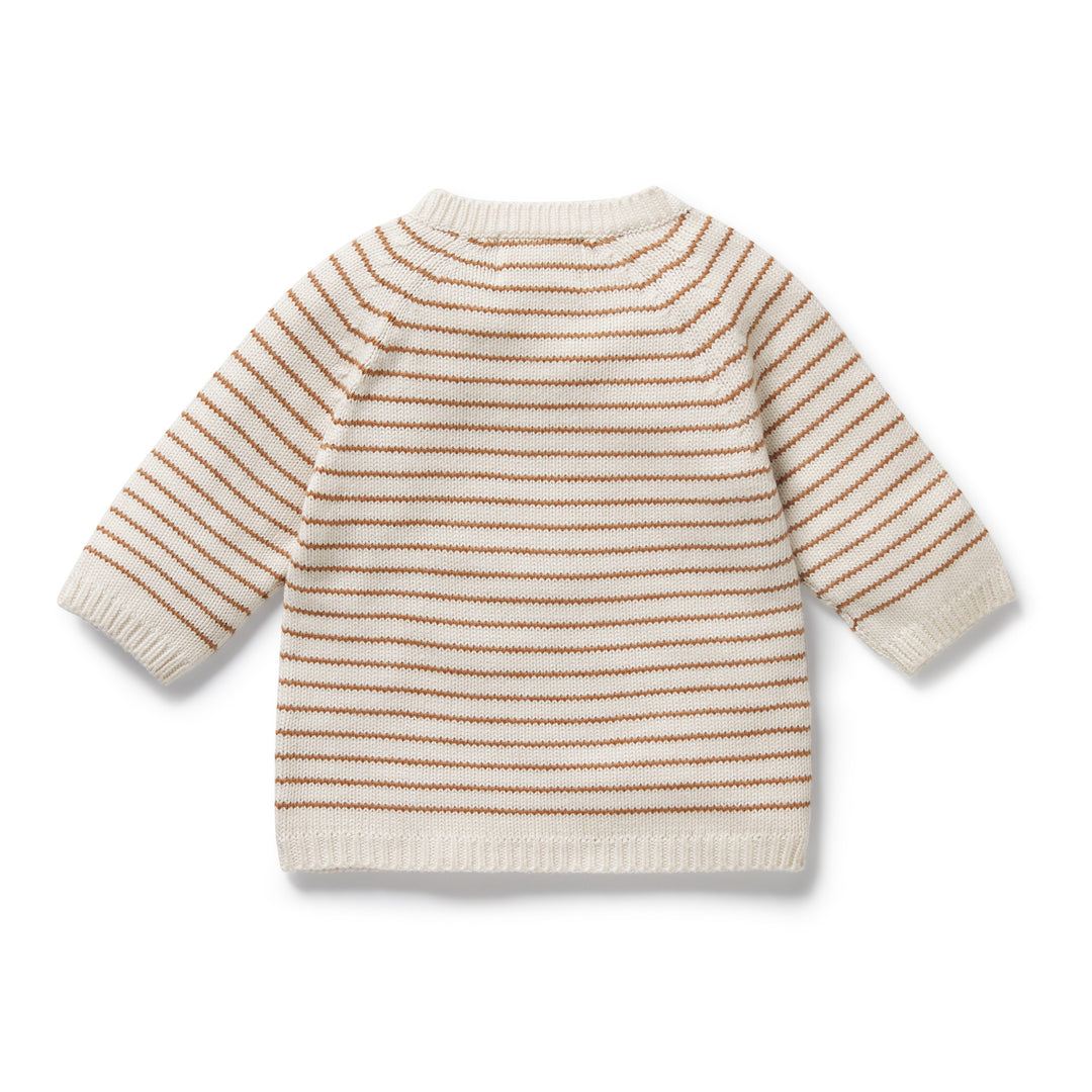 Wilson & Frenchy - Cinnamon Stripe Organic Knitted Kimono Cardigan