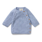 Wilson & Frenchy - Blue Speckle Organic Knitted Kimono Cardigan