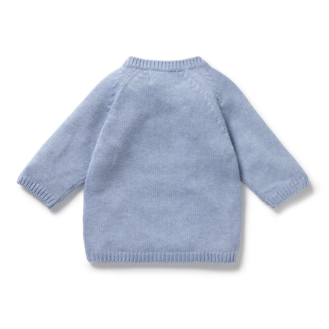 Wilson & Frenchy - Blue Speckle Organic Knitted Kimono Cardigan