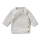 Wilson & Frenchy - Grey Melange Organic Knitted Kimono Cardigan