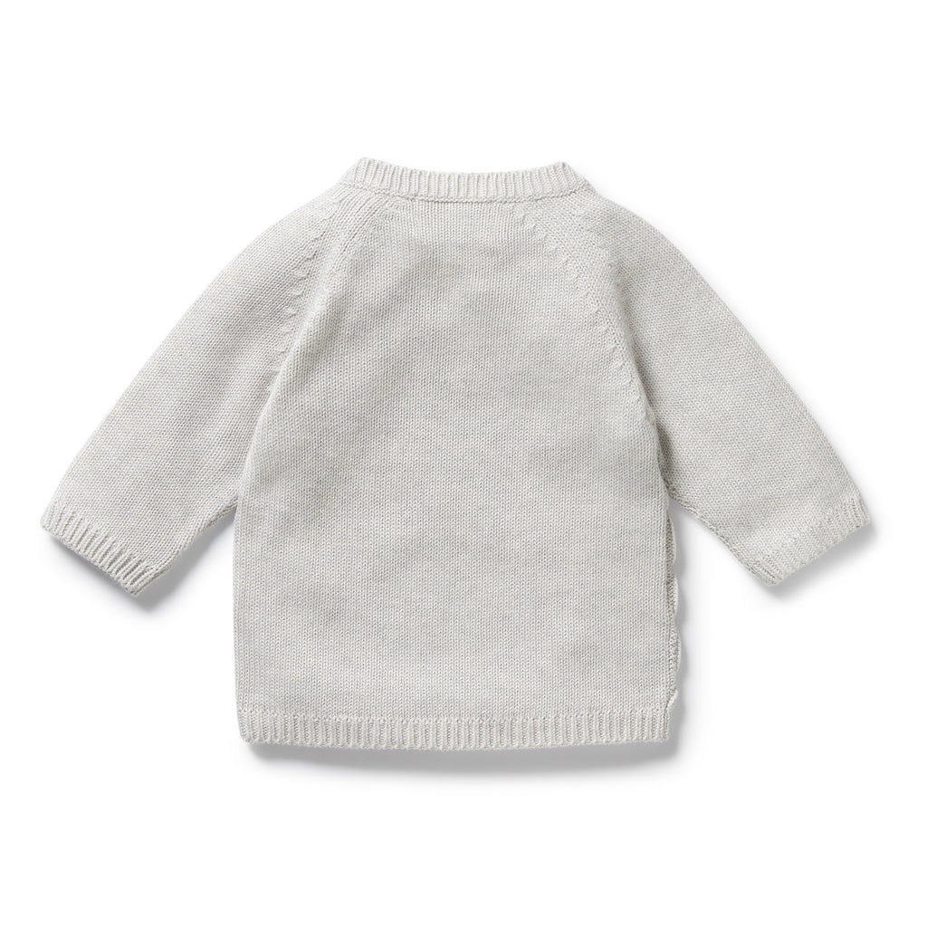 Wilson & Frenchy - Grey Melange Organic Knitted Kimono Cardigan