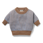 Wilson & Frenchy - Coco Blue Speckle Organic Knitted Ribbed Jumper