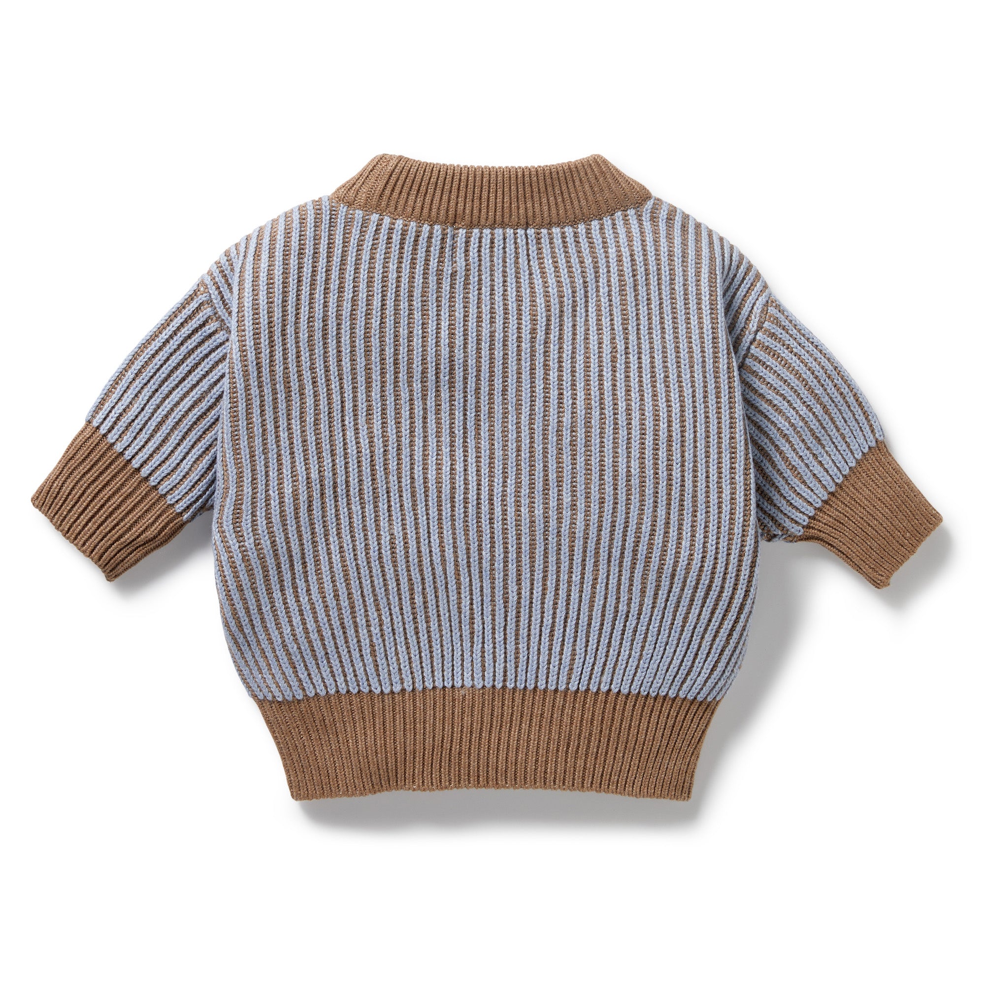 Wilson & Frenchy - Coco Blue Speckle Organic Knitted Ribbed Jumper