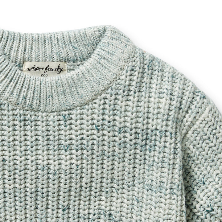 Wilson & Frenchy - Moss Speckle Organic Knitted Jumper