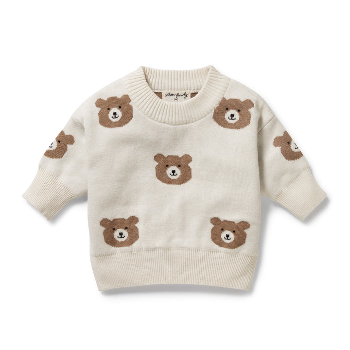 Wilson & Frenchy - Beary Cute Organic Knitted Jacquard Jumper