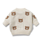 Organic Knitted Jacquard Jumper - Beary Cute