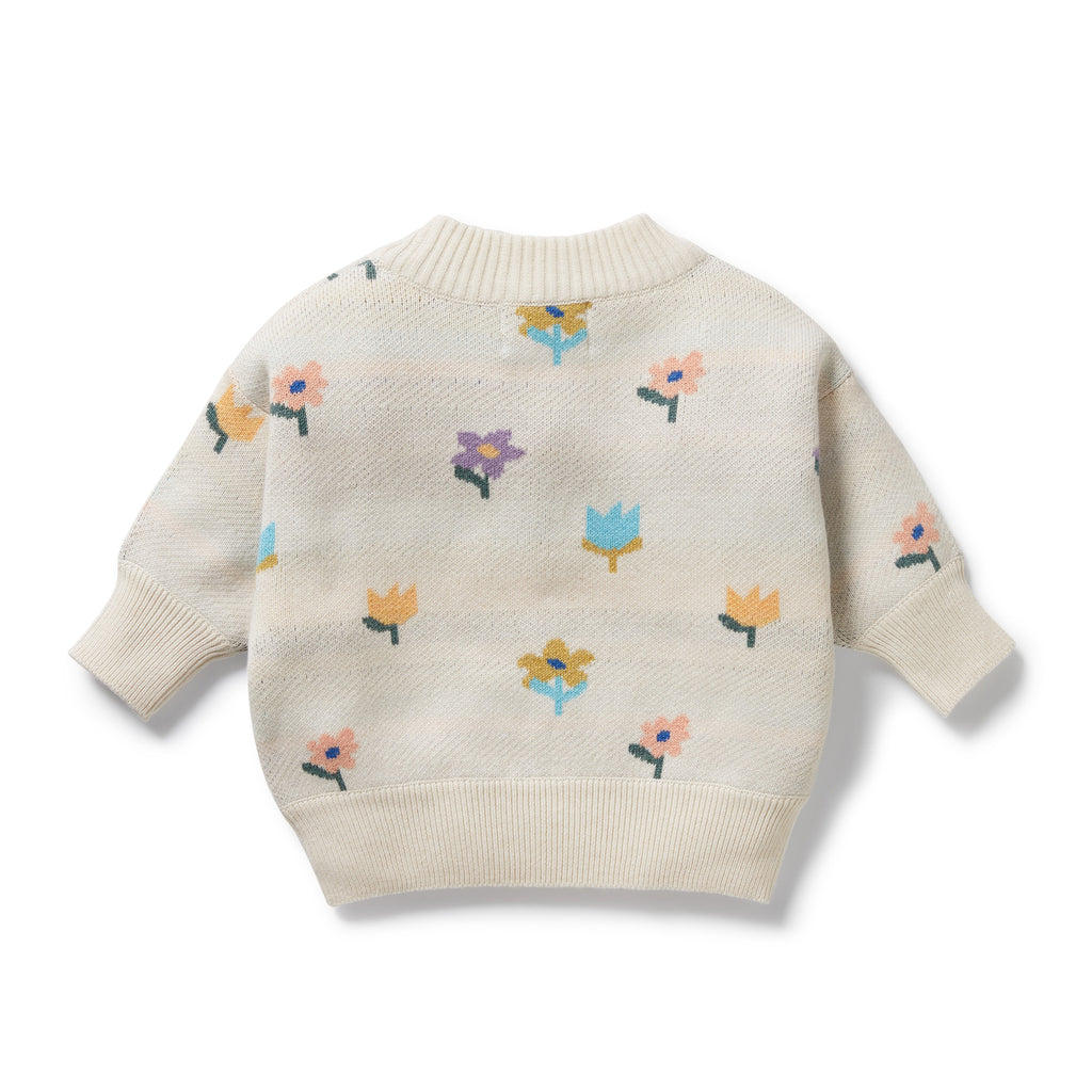 Wilson & Frenchy - Flower Pop Organic Knitted Jacquard Jumper