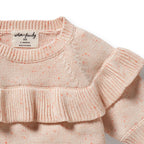 Wilson & Frenchy - Fairy Floss Organic Knitted Ruffle Jumper