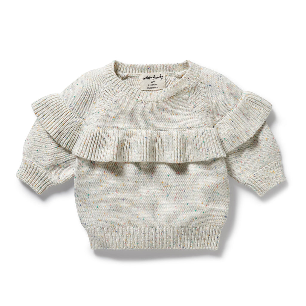 Wilson & Frenchy - Hundreds and Thousands Organic Knitted Ruffle Jumper