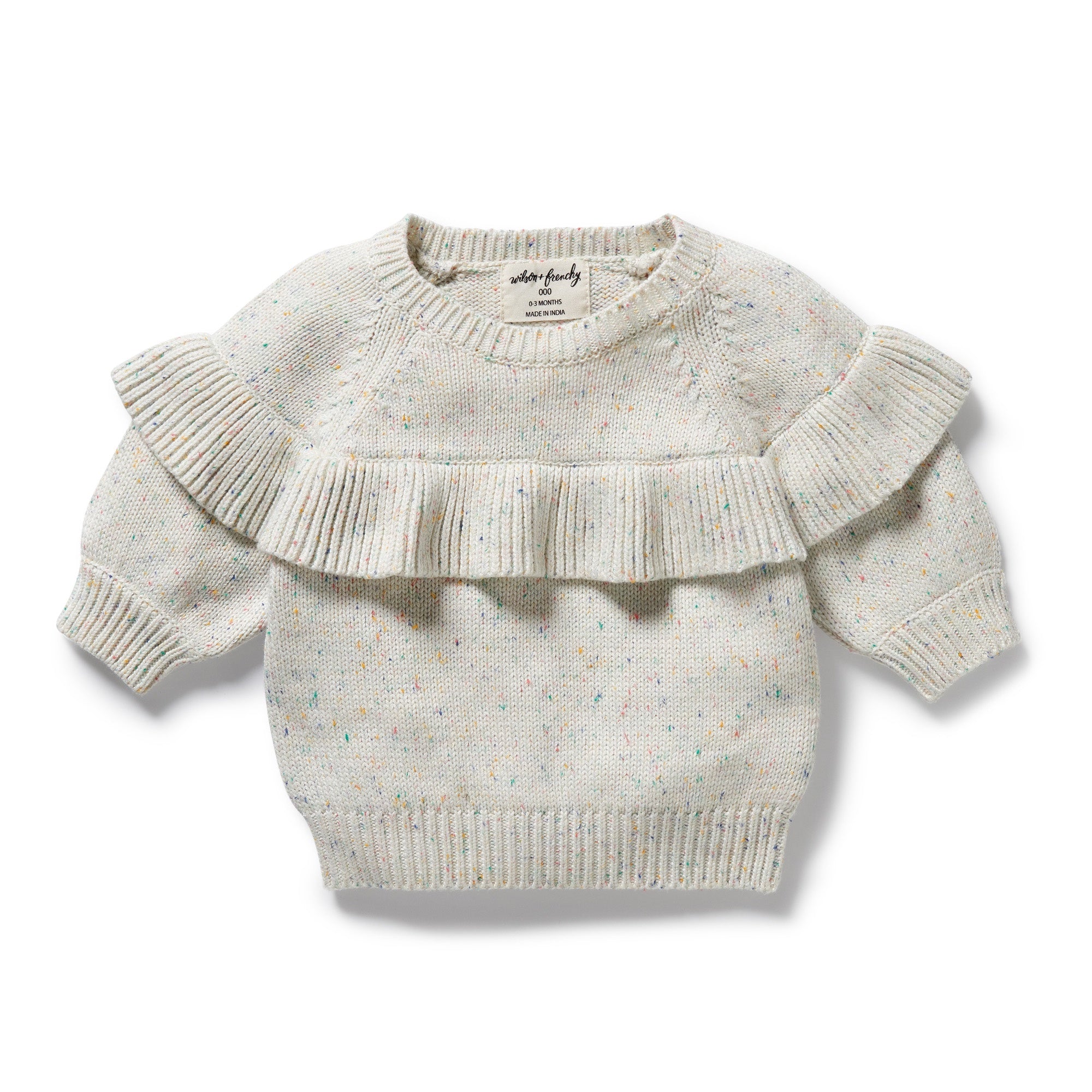Wilson & Frenchy - Hundreds and Thousands Organic Knitted Ruffle Jumper