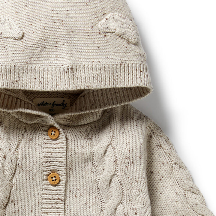 Wilson & Frenchy - Cookie and Cream Organic Knitted Cable Jacket