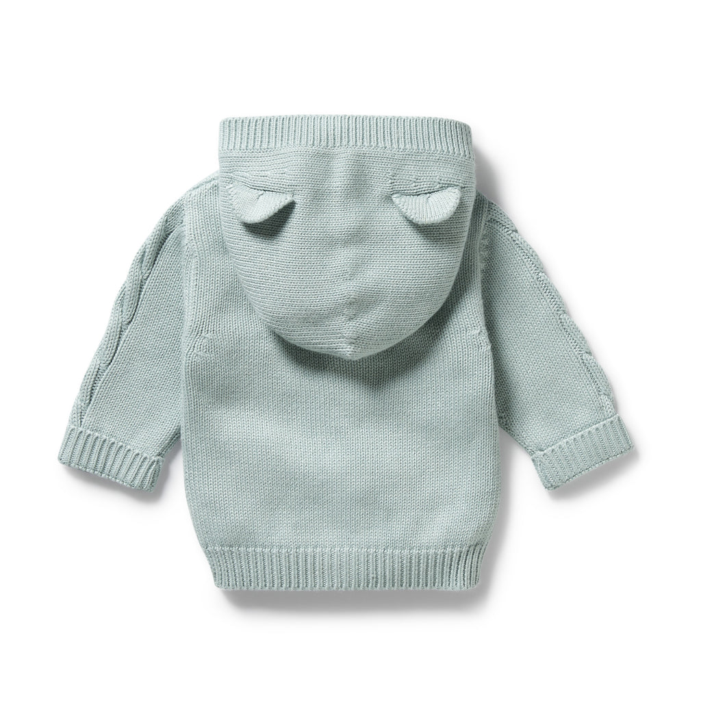 Wilson & Frenchy - Duck Egg Organic Knitted Cable Jacket