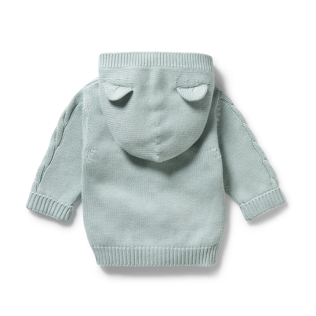 Wilson & Frenchy - Duck Egg Organic Knitted Cable Jacket