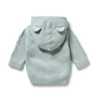 Wilson & Frenchy - Duck Egg Organic Knitted Cable Jacket