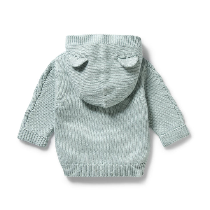 Wilson & Frenchy - Duck Egg Organic Knitted Cable Jacket