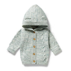 Wilson & Frenchy - Moss Speckle Organic Knitted Cable Jacket