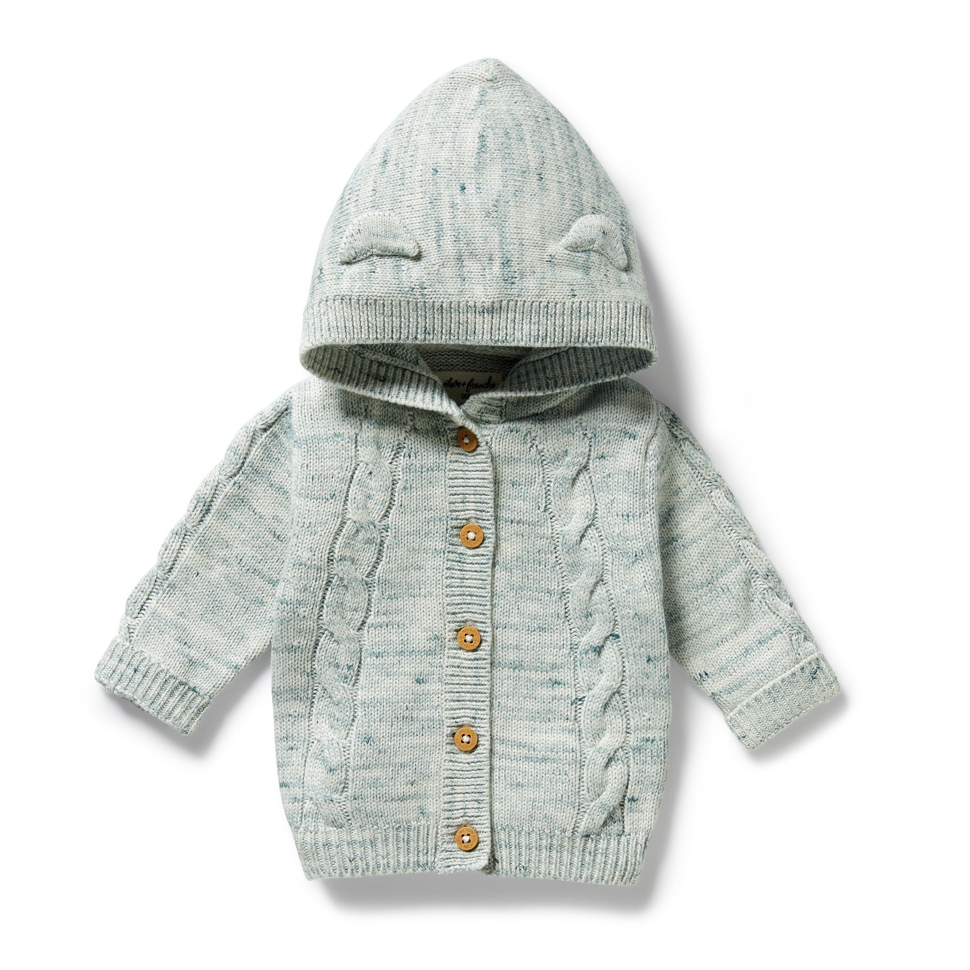 Wilson & Frenchy - Moss Speckle Organic Knitted Cable Jacket