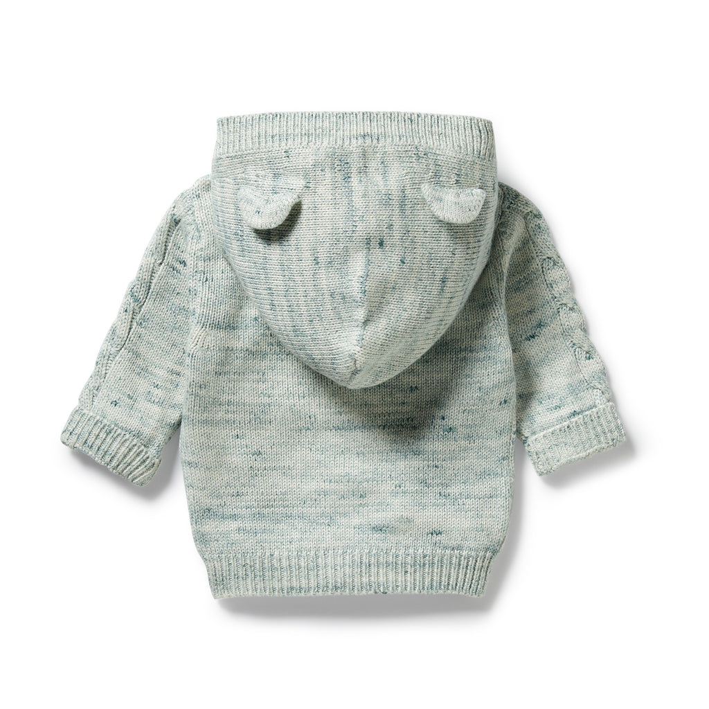 Wilson & Frenchy - Moss Speckle Organic Knitted Cable Jacket