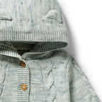 Wilson & Frenchy - Moss Speckle Organic Knitted Cable Jacket