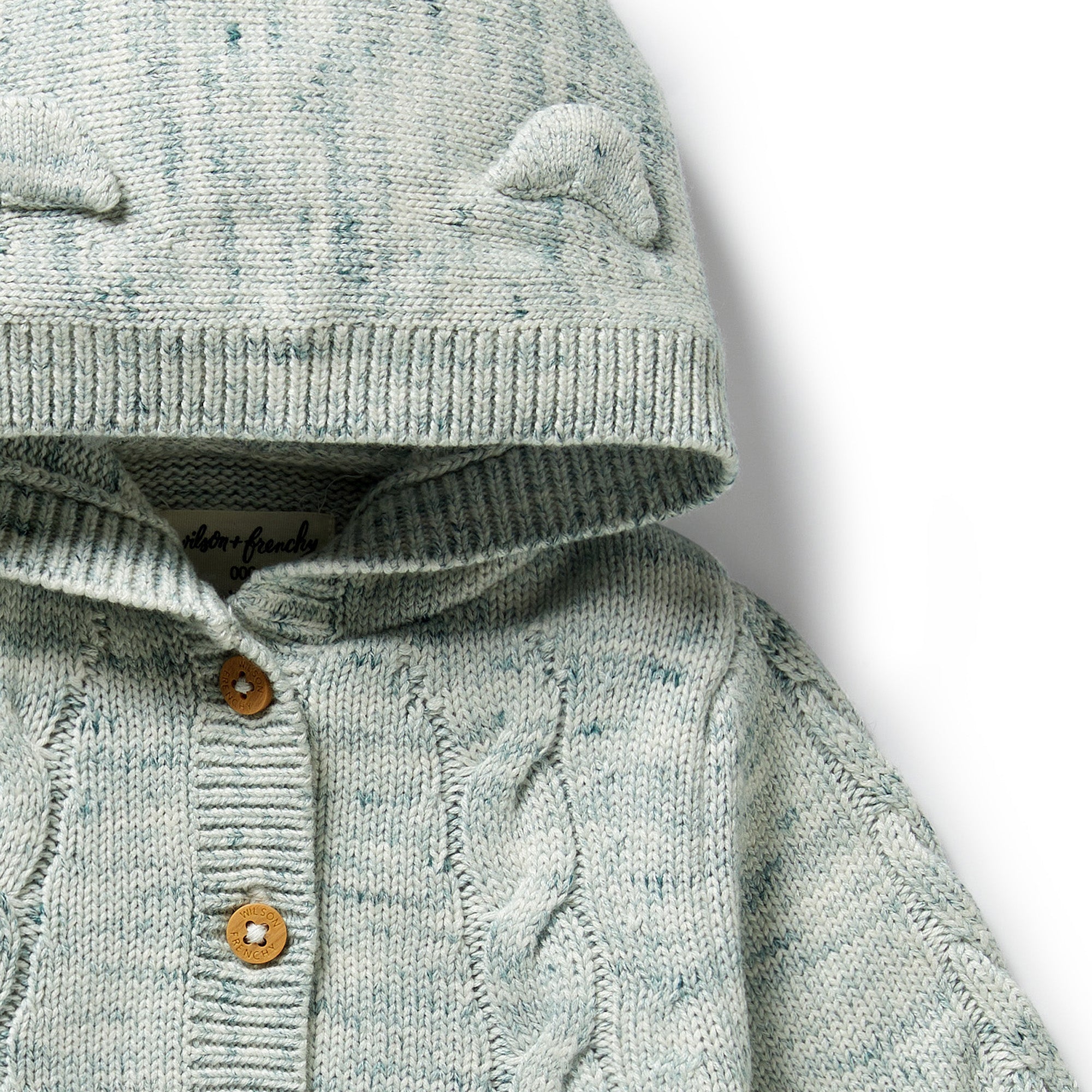 Wilson & Frenchy - Moss Speckle Organic Knitted Cable Jacket
