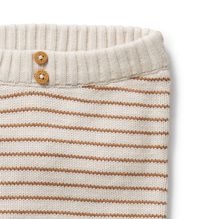Wilson & Frenchy - Cinnamon Stripe Organic Knitted Legging