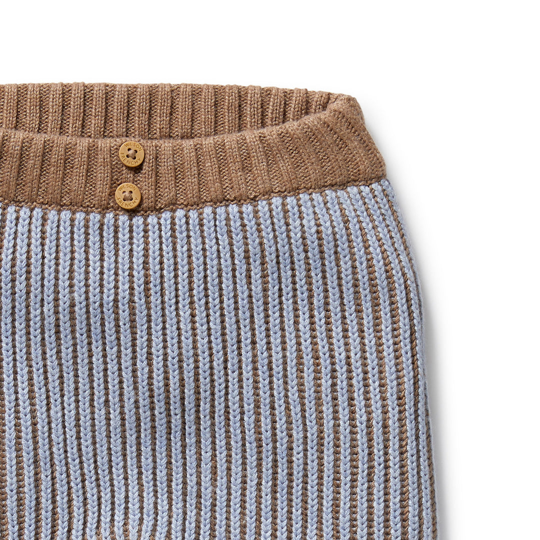 Wilson & Frenchy - Coco Blue Speckle Organic Knitted Legging