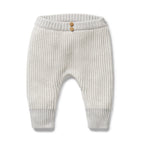 Wilson & Frenchy - Grey Melange and Oatmeal Organic Knitted Legging