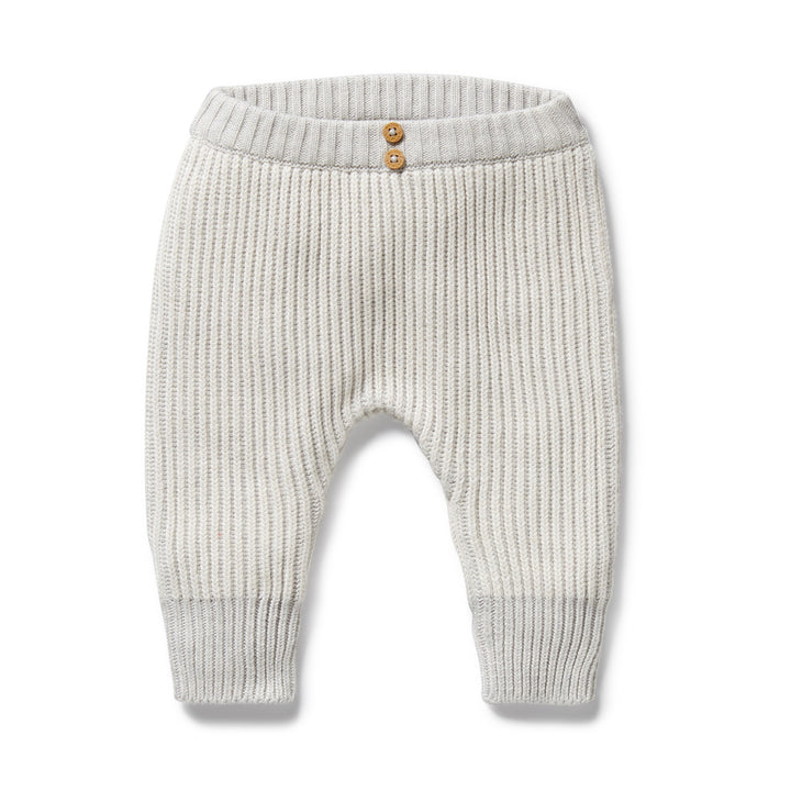 Wilson & Frenchy - Grey Melange and Oatmeal Organic Knitted Legging