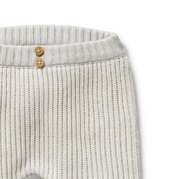 Wilson & Frenchy - Grey Melange and Oatmeal Organic Knitted Legging