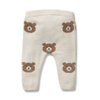 Organic Knitted Jacquard Legging - Beary Cute