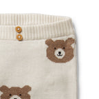 Organic Knitted Jacquard Legging - Beary Cute
