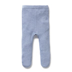 Wilson & Frenchy - Blue Speckle Organic Knitted Legging with Feet