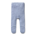 Wilson & Frenchy - Blue Speckle Organic Knitted Legging with Feet