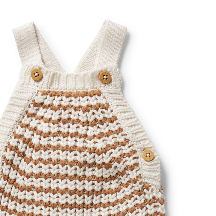 Wilson & Frenchy - Cinnamon Stripe Organic Knitted Overall