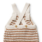 Wilson & Frenchy - Cinnamon Stripe Organic Knitted Overall