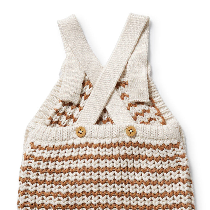 Wilson & Frenchy - Cinnamon Stripe Organic Knitted Overall