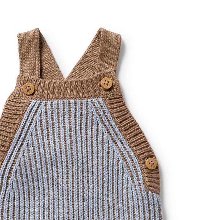 Wilson & Frenchy - Coco and Blue Speckle Organic Knitted Overall