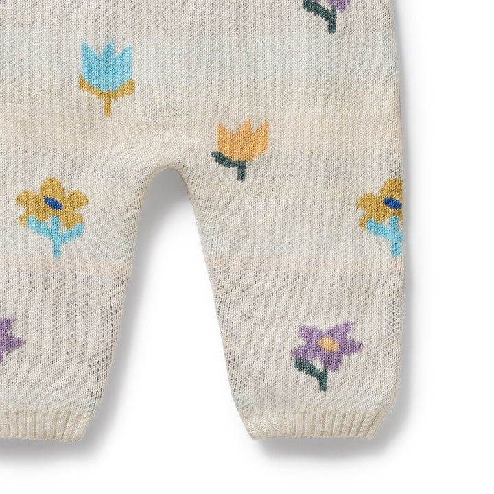Wilson & Frenchy - Flower Pop Organic Knitted Jacquard Overall
