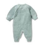 Wilson & Frenchy - Duck Egg Organic Knitted Growsuit