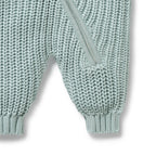 Wilson & Frenchy - Duck Egg Organic Knitted Growsuit