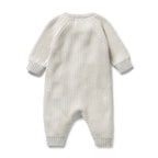 Wilson & Frenchy - Grey Melange and Oatmeal Organic Knitted Growsuit