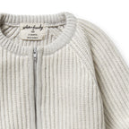 Wilson & Frenchy - Grey Melange and Oatmeal Organic Knitted Growsuit