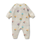 Wilson & Frenchy - Flower Pop Organic Knitted Jacquard Growsuit