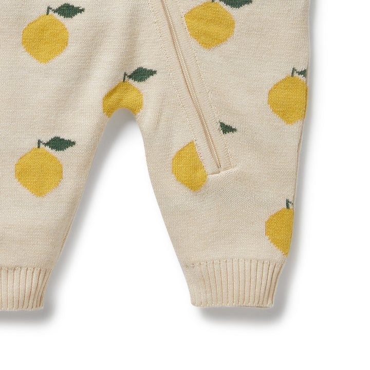 Wilson & Frenchy - Lemony Organic Knitted Jacquard Growsuit