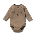 Wilson & Frenchy - Walnut Organic Rib Long Sleeved Bodysuit