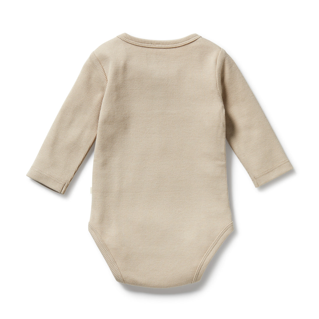 Wilson & Frenchy - Biscuit Organic Rib Long Sleeved Bodysuit