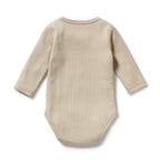 Wilson & Frenchy - Biscuit Organic Rib Long Sleeved Bodysuit