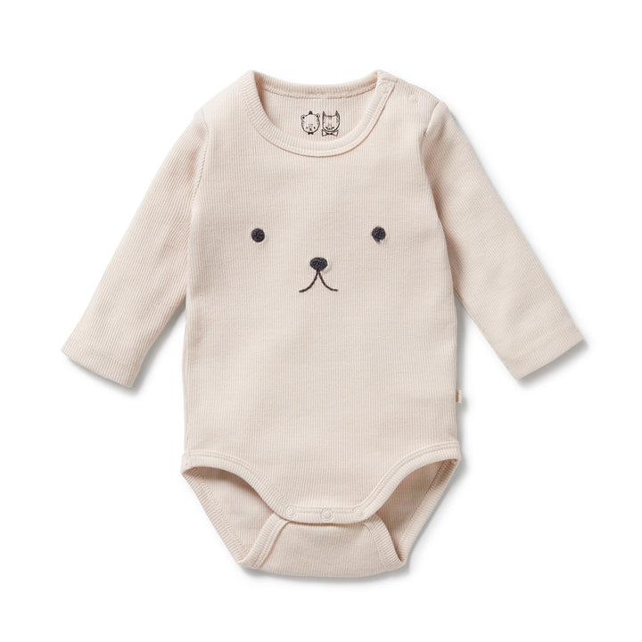 Wilson & Frenchy - Dusty Rose Organic Rib Long Sleeved Bodysuit